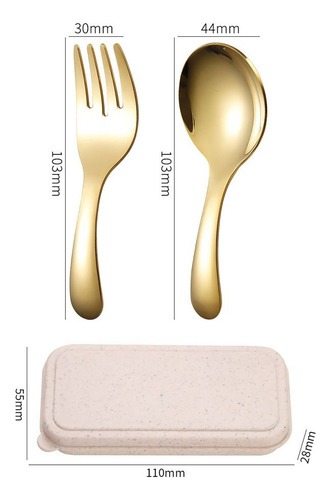 Juego De Cucharas Y Tenedores Mini De Acero Inoxidable 304 C