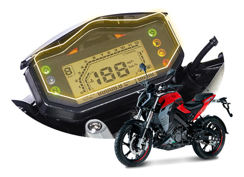 Gadget Collection MX 180S para tacómetro de moto transparente
