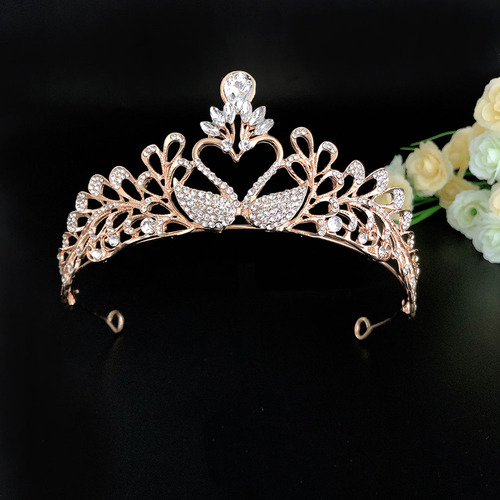 Tiara De Boda Con Forma De Corona De Diamantes De Imitación