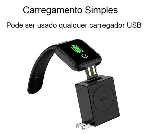 Relogio Inteligente Smartwatch D20 Bluetooth Super Cor Da Pulseira Branco