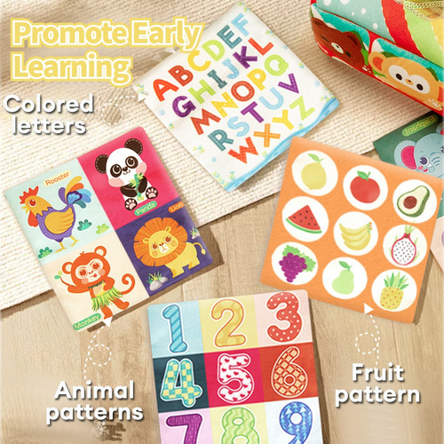 Brinquedo De Pelúcia Baby Montessori Cloth Tissue Box Bus