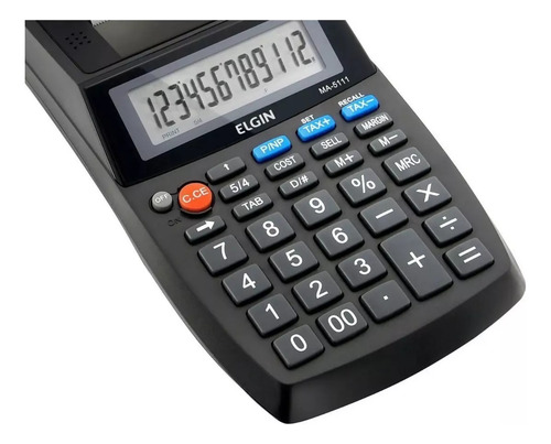 Calculadora Eletronica Impressora C/ Bobina 12 Dígitos Elgin