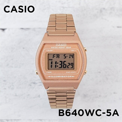 Reloj Casio B640wc-5a Gold Rose Somos Tienda 