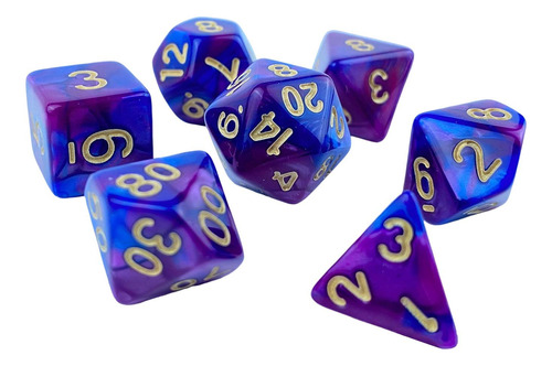 Juego De Mesa Familiar D10 D20 De Dados Acrílicos Novedosos