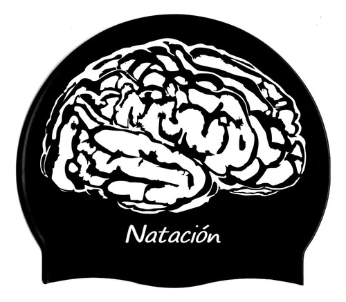 Gorras Adulto Para Natación Modelo Cerebro - Escualo Color Negro Talla Unitalla Diseño De La Tela Silicon