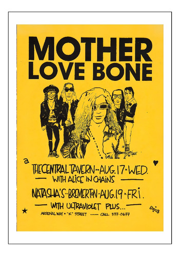 Banda Mother Love Bone Póster 48x33 Cm
