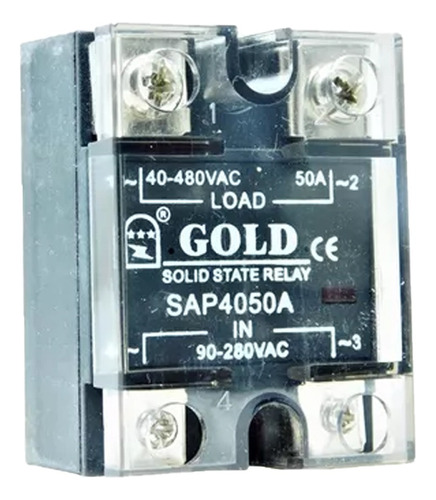 Relevador Estado Solido 50a In 90-280v Out 40-480v Sap4050a