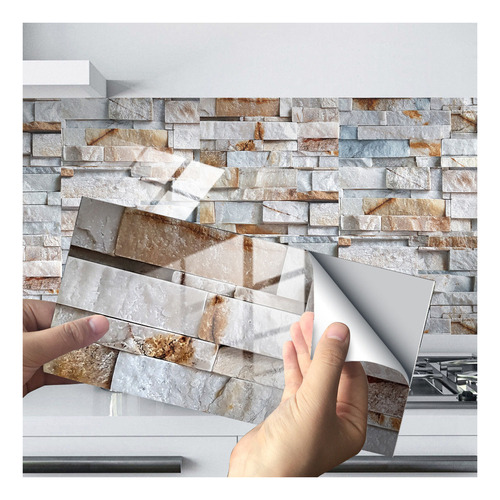 Azulejos De Pared De Imitación G De Cristal Mm8g, Pegatina A