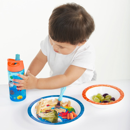 Imagem 4 de 5 de Kit 2 Pratos Infantil Raso Bowl Refeição Buba Blw Criança