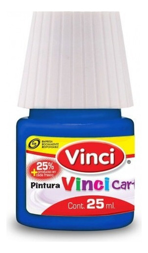 Pintura Vinci Cartel De 25 Ml Caja 10 Frascos Color Azul Cobalto