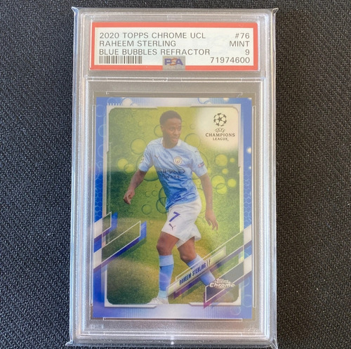 Barajita Topps De Raheen Sterling. Manchester City. Psa 9