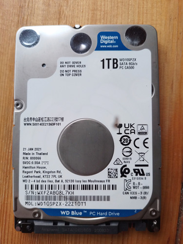 Disco Rigido 1tb Western Digital Wd Blue