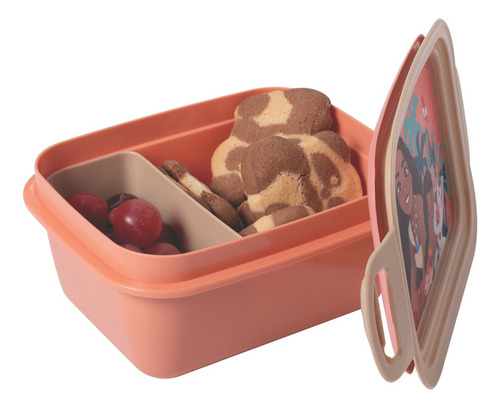 Pote Marmita Heróis C/ Divisória Infantil 850 Ml Plasútil Cor Moana