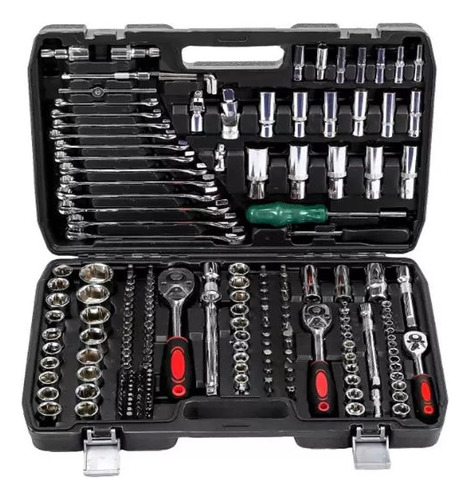 Juego De Dados 216 Piezas Kit De Herramientas Color Negro