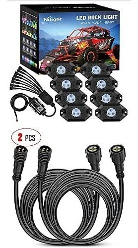 Nilight Kit Luz Led Rgb Para Roca 8 Capsula Neon 2 10 4