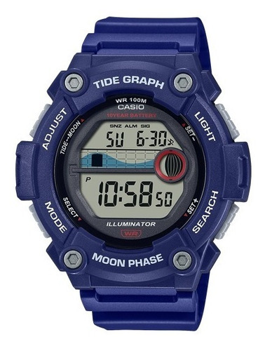 Reloj Casio Digital Ws-1300h Grafico Mareas Datos Lunares