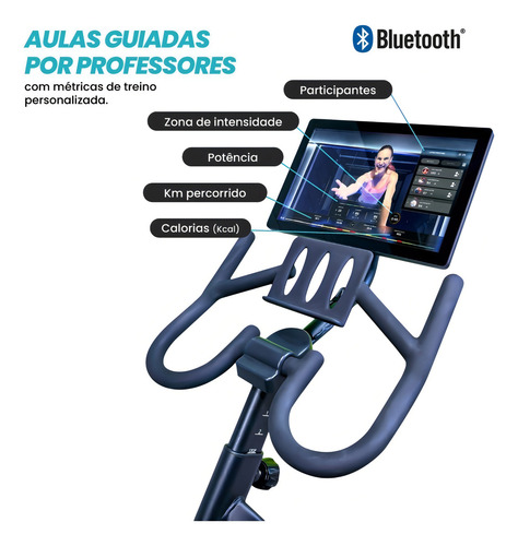Bicicleta Ergométrica Seminova Goper Smart Bike Indoor Spinning Com Tela De 21