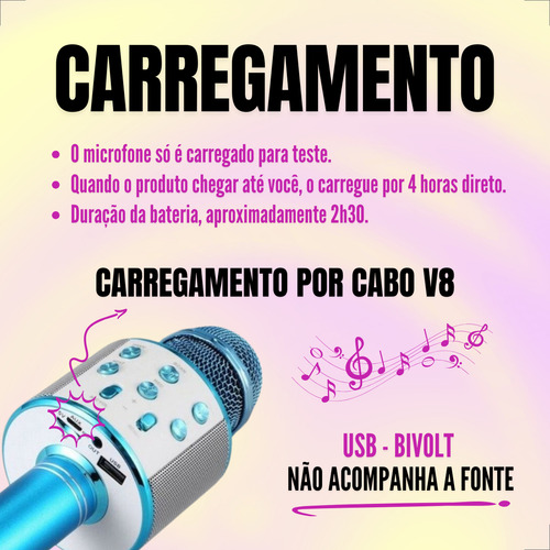 .. Micrófono Inalámbrico Para Karaoke Youtuber Cores Infanti