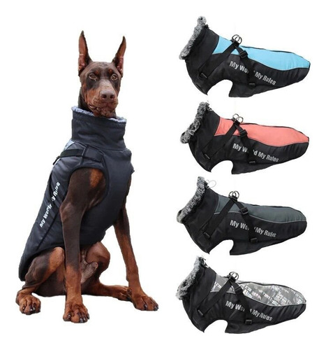 Marben Pets® Parka Impermeable Con Felpa Cf Azul 3xl