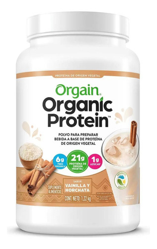 Proteína Orgánica Orgain 1.242 Kg Vegano Sabores Horchata