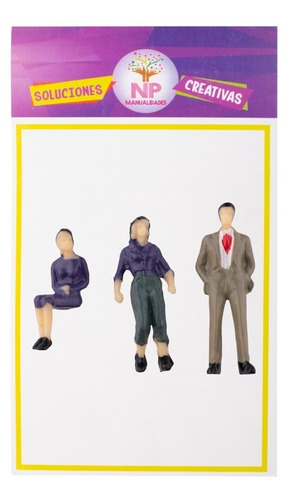 Imagen 6 de 8 de Personitas Para Maqueta O Casa De Muñeca Pack 12 Un.