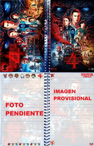 Stranger Things Serie Libreta Cuaderno Terror Temporada 4