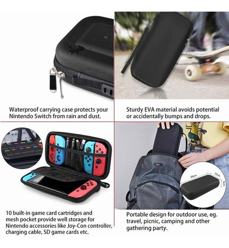 Imagen 10 de 10 de Accesorio Con Funda Para Nintendo Switch 16 En 1