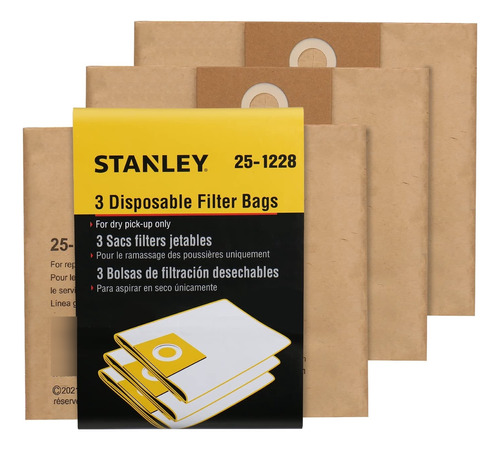 Stanley 25- Bolsa De Polvo Desechable Para Filtro Compat