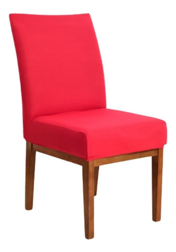 Kit Capa Cadeira Jantar Malha Gel Elástico 4 Unidades Luxo Cor Vermelho