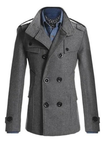 Gabardina De Doble Botonadura For Hombre, Abrigo De Inviern