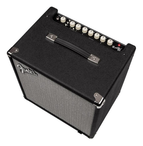 Imagen 3 de 4 de Amplificador Fender Rumble Series 40 Valvular para bajo de 40W color negro/plata 220V