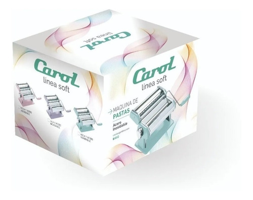 Imagen 9 de 9 de Maquina De Pasta Sobadora Carol Lila Verde Aqua Fideos Cinta