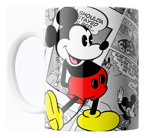 Taza De Cerámica Mickey Y Minnie Disney Vintage