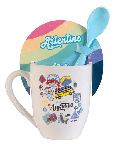 Taza Jarro Cerámica Café Té Cuchara Regalo Papá Día Padre