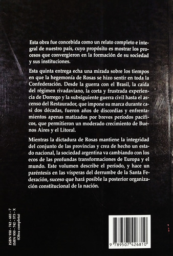Historia Integral De La Argentina 5 - Félix Luna (Usado)