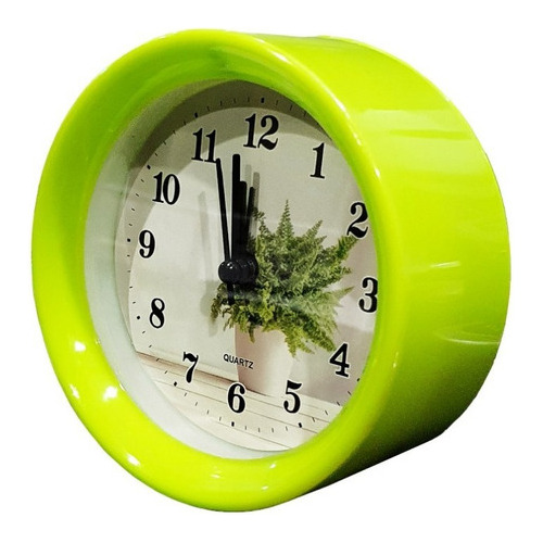 Reloj Despertador Redondo Dormitorio Casa Colores Alarma