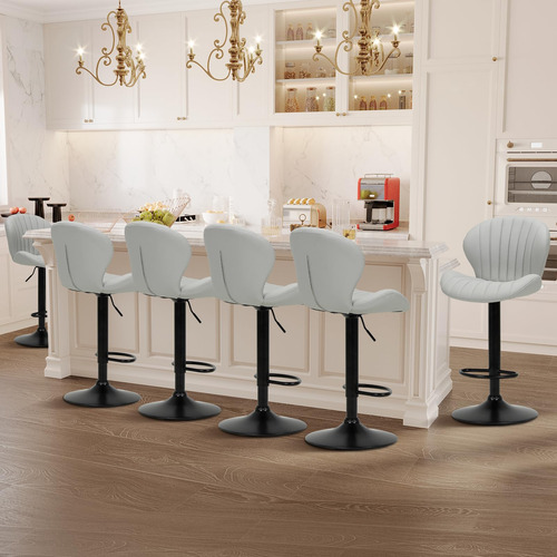 Colamy Juego De 6 Taburetes De Bar Modernas Sillas De Bar