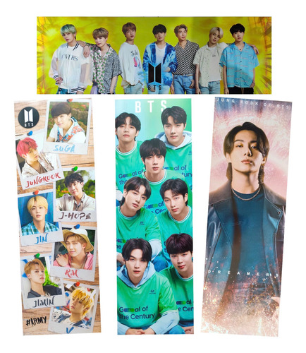 Bts Set B De 4 Posters Largos Plastificados Jimin Suga 82cm