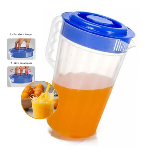 Imagem 2 de 3 de Jarra Canelada Com Tampa Transparente 3.800 Ml Ercaplast