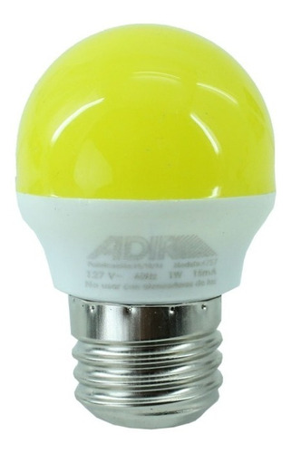 Foco Decorativo Led Adir 4757 1w Amarillo 127v 40500218