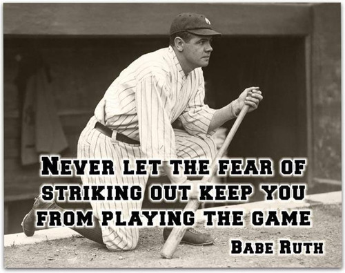 Babe Ruth - Never Let The Fear - Gran Póster Motivacional E 
