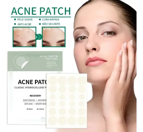 Remendo De Acne Hidrocolóide Transparente Invisível 72pcs Todo Tipo De Pele Dia/noite