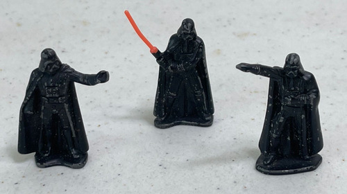Star Wars Micro Collection Lote 3 Figuras De Metal 1982 (Usado)