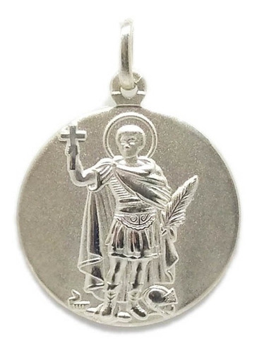 Medalla San Expedito - Plata Blanca - Grabado S/cargo - 24mm