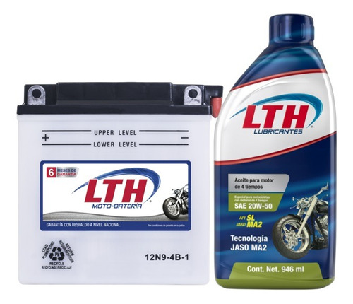 Bateria Para Moto 12n9-4b-1 Lth Nuevo (gratis Filtro Y Lub)