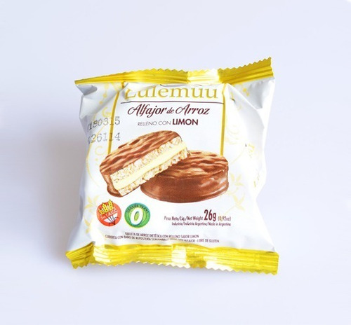 12u Alfajor De Arroz Lulemuu Limon Y Chocolate - Sin Tacc