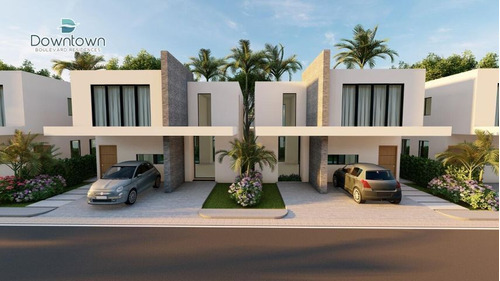 Villas Tipo Townhouse En Venta En Punta Cana, 2 Habitaciones