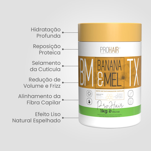 B.tox Anti-frizz Capilar Banana E Mel 1kg