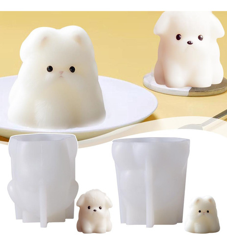 Lindos Moldes De Silicona Para Pudín De Cachorros Con Dibujo