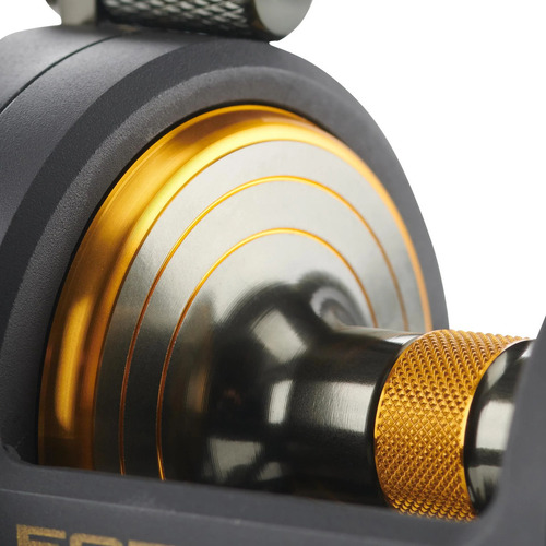 Reel Rotativo Penn Fathom Ii 12 Para Lance Color Negro Lado De La Manija Derecho